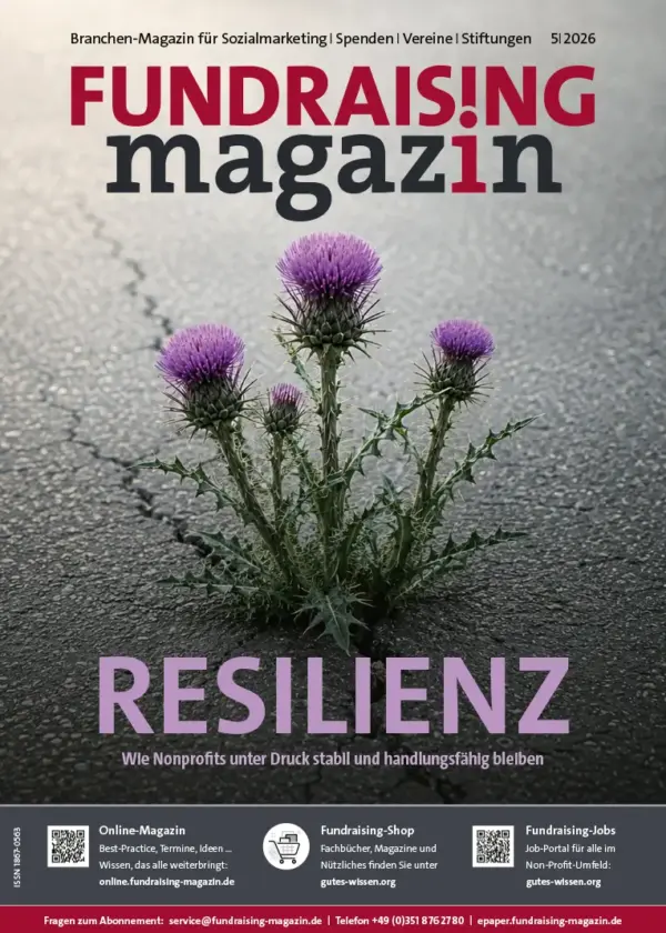 Cover Fundraising-Magazin, Ausgabe 5/2026